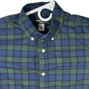 Claiborne‎ Men's Plaid Button Down Shirt Blue Green Long Sleeve 
Size Medium